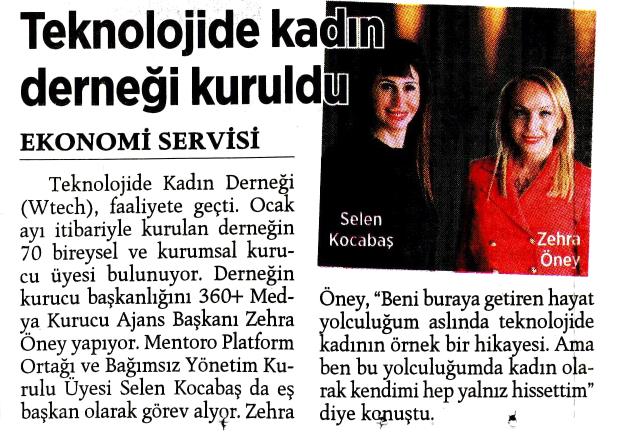 Milliyet.com .tr Teknolojide kadcn dernesi kuruldu